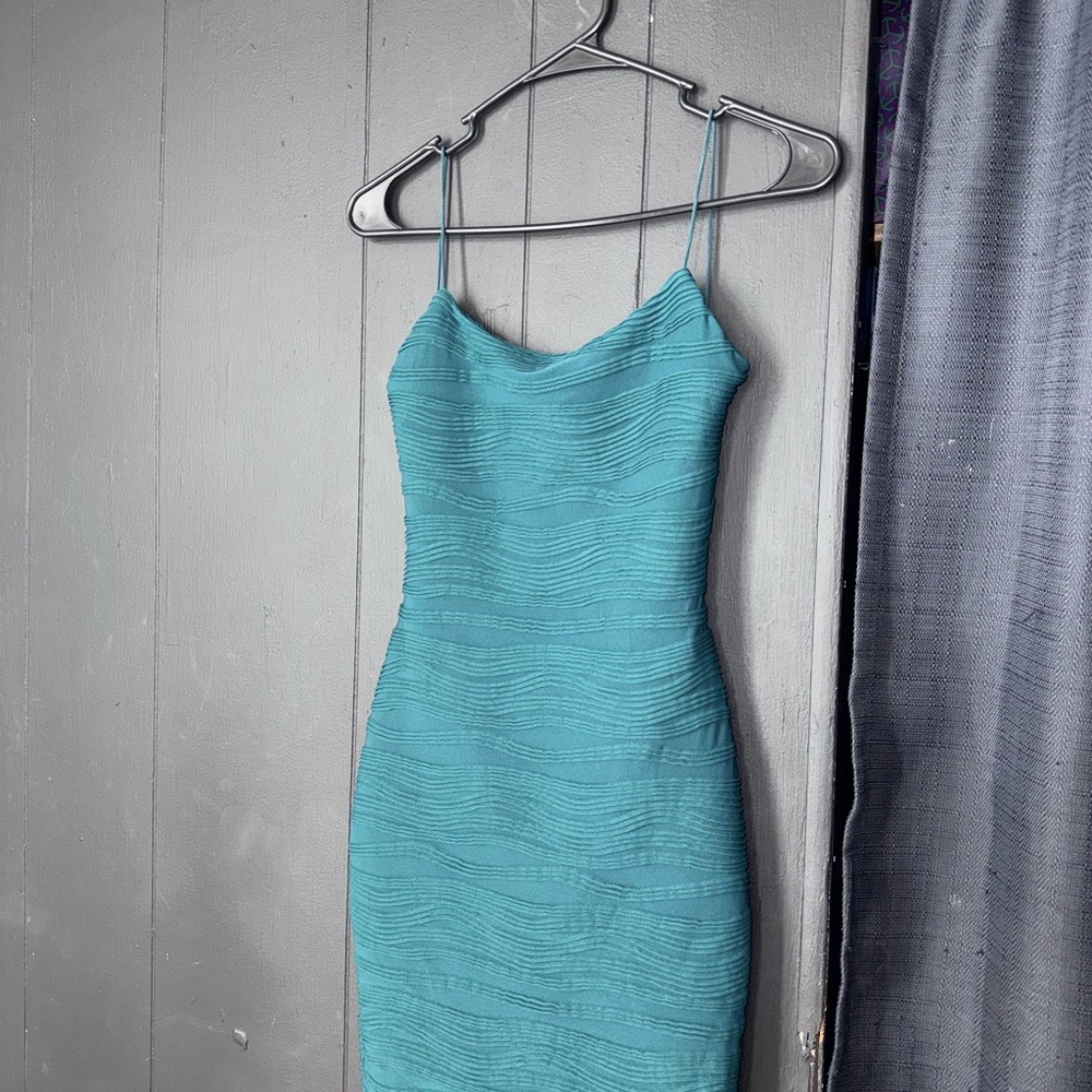 Windsor Blue Spaghetti Strap Bodycon Mini Dress